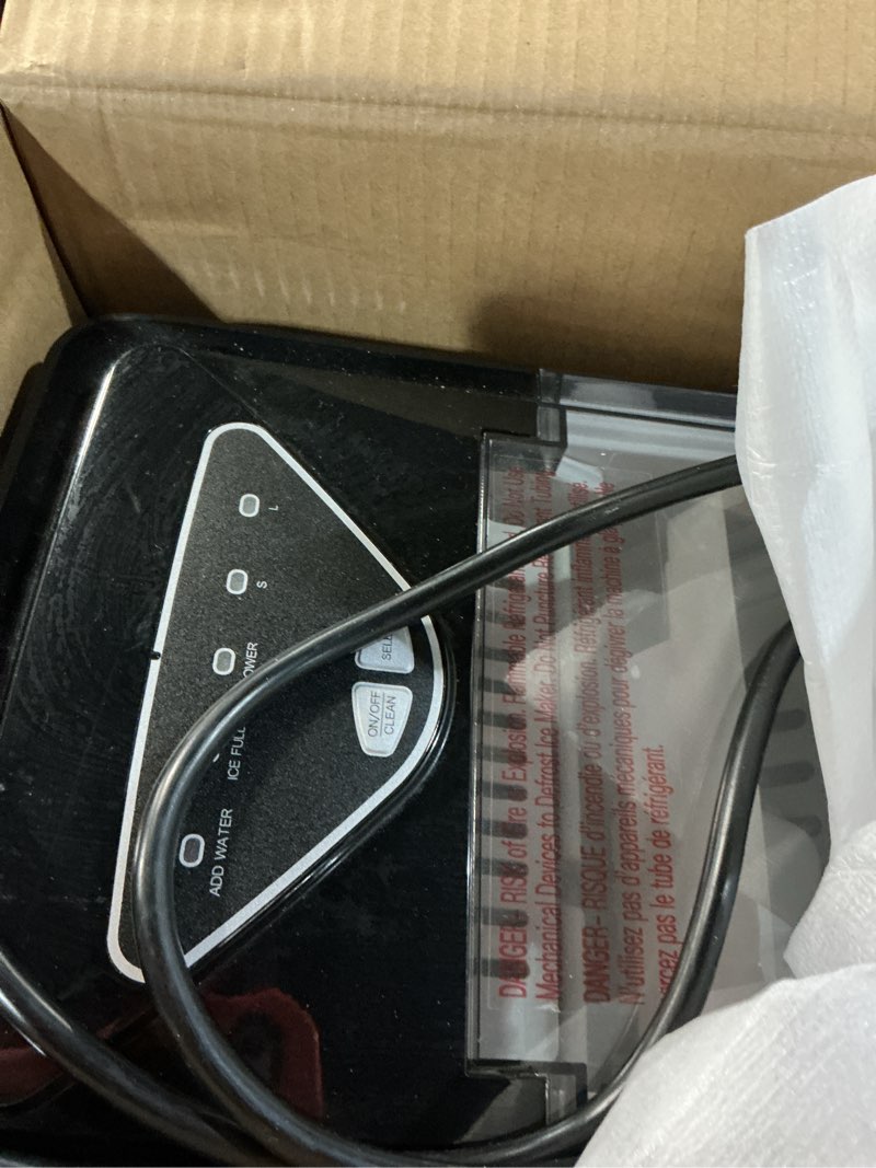 Condition photo showing Good Condition for Frigidaire EFIC123-SSBLACK Compact Countertop Ice Maker, 26lbs of Ice per Day, Black Stainless Black Stainless Maker