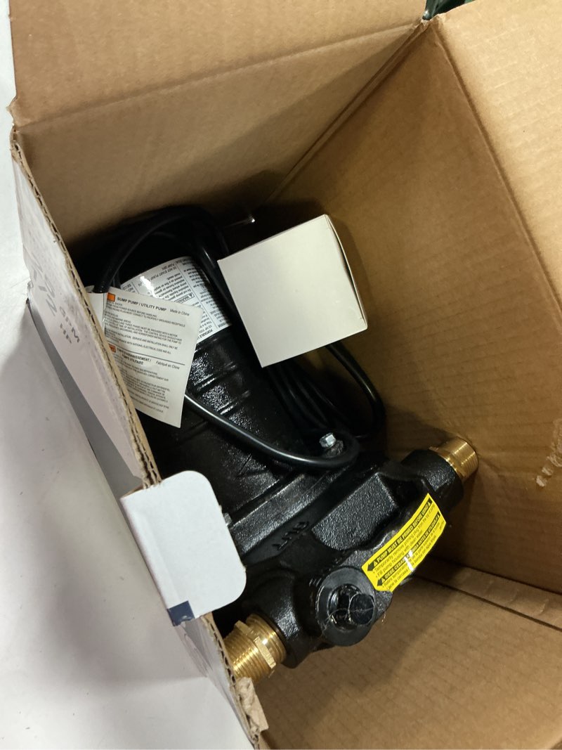 Condition photo showing As Is for utilitech 1/2-hp 25-gpm cast iron electric utility pump