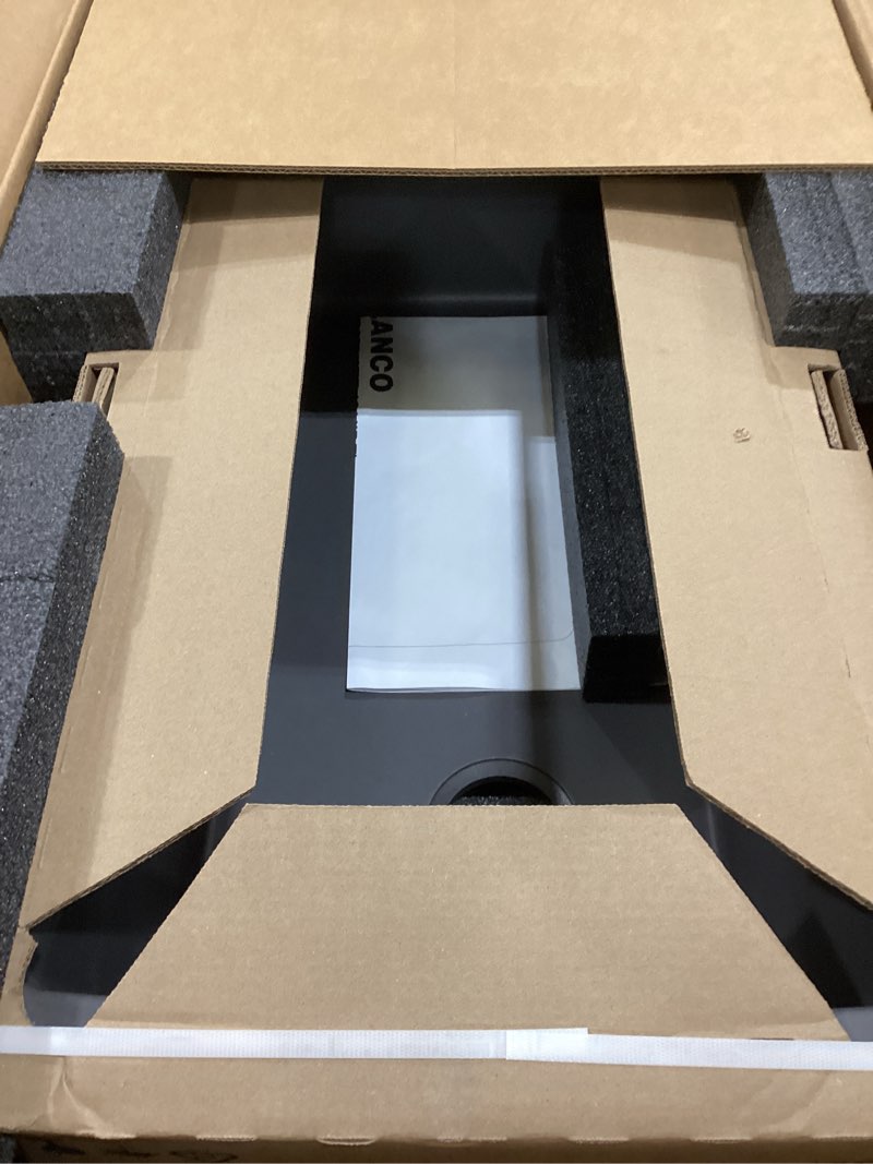 Condition photo showing As Is for blanco, cinder 441764 diamond silgranit super single undermount kitchen sink, 33.5" x 18.5"