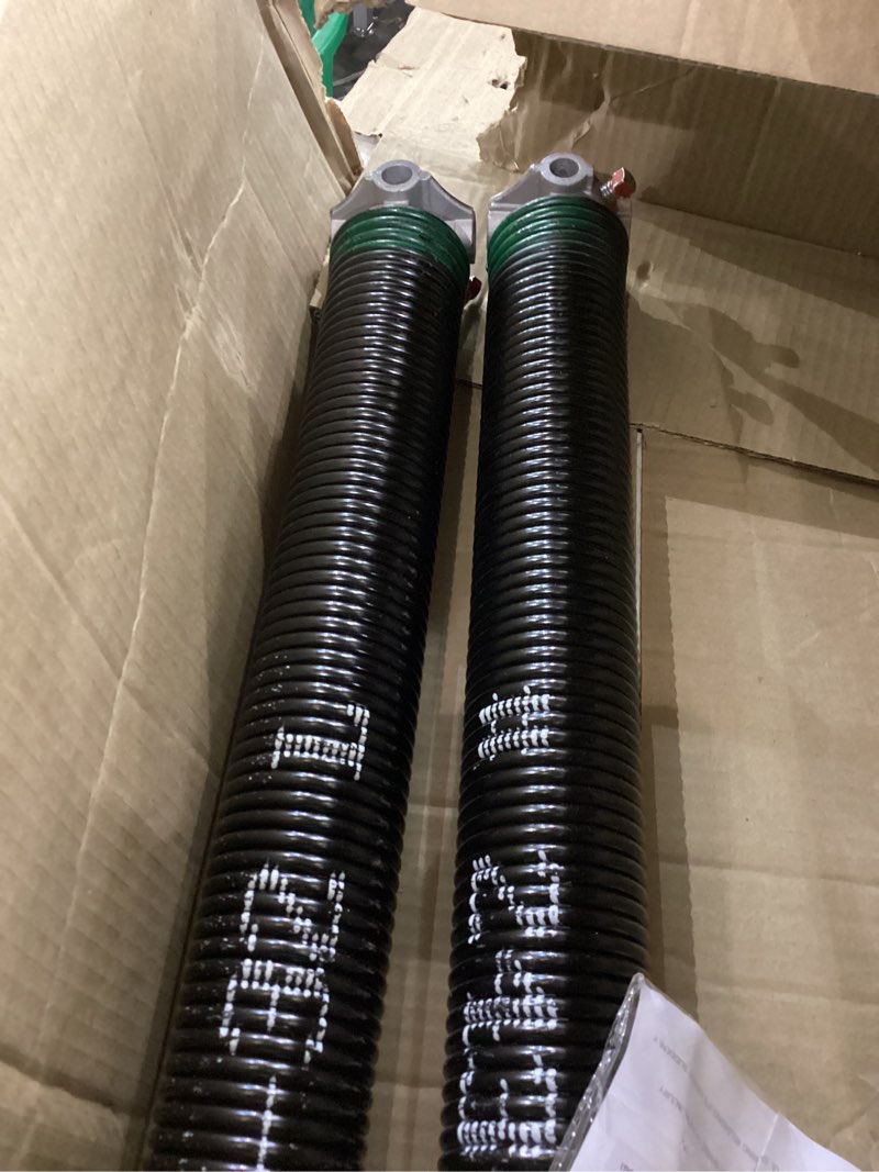 Condition photo showing Good Condition for Pair of 2" Garage Door Torsion Springs Set with Non-Slip Winding Bar & Gloves,High Precision Electrophoresis Black Coated, for Replacement & Installation, MIN 16,000 Cycles (0.243x2''x32'') 0.243X2"X32"