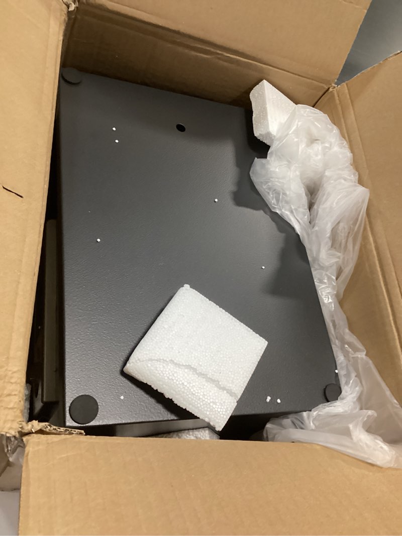 Condition photo showing As Is for Safe for Home, 0.6 Cubic Feet Safety Box, Lock Box for Money, Jewelry, Documents and Guns, Digital Security Safe for Office, Hotel and Personal Use, 13.8"W x 9.8"D x 9.8"H