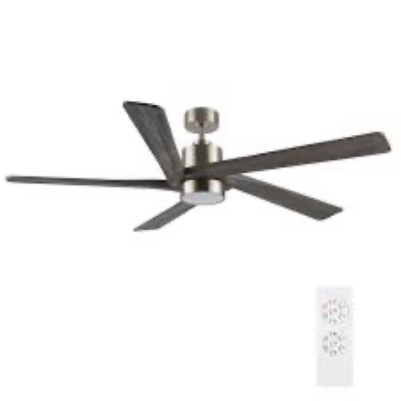 SIMILAR TO STOCK PHOTO 54 In 5 Plywood Blades Indoor Ceiling Fan Remote Control 6-Speed Dc Gold (brown fan blades)