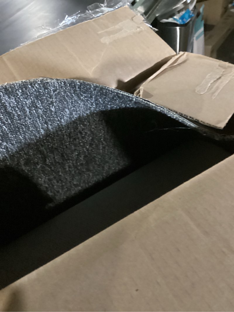 Condition photo showing As Is for non slip solid area rug dark gray 5x7 rubber back soft rugs for living room kitchen bedroom and hallway stain resistant washable easy cleaning non shedding carpet dark gray 5 x 7 dark gray 5' x 7' (rectangular)
