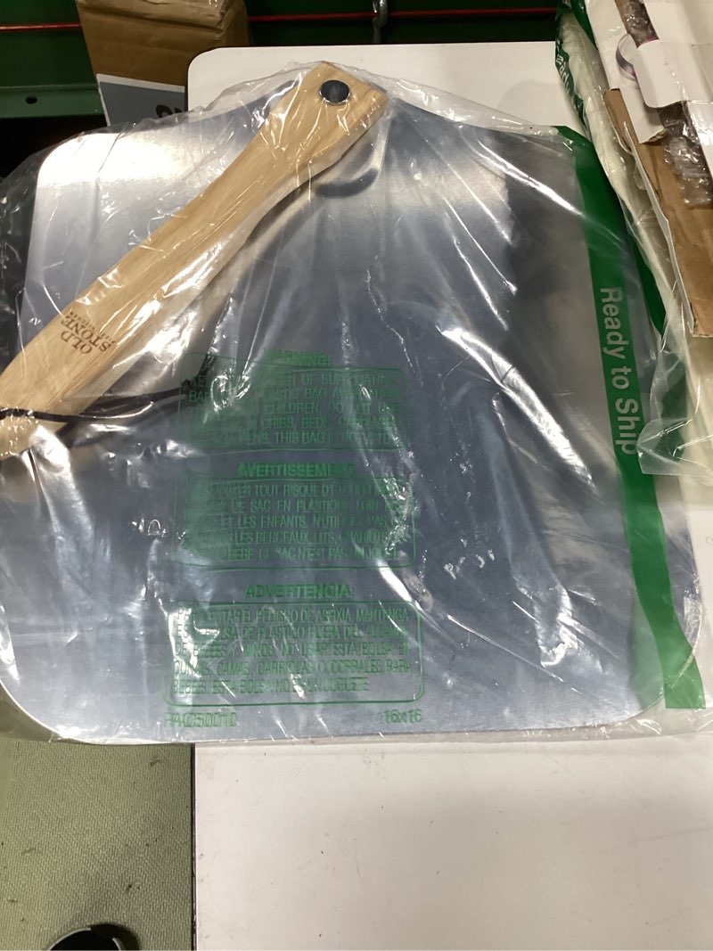 Condition photo showing Good Condition for Old Stone Pizza Kitchen Aluminum Pizza Peel with Collapsible Wooden Handle, 14x16-Inch Aluminum 14x16-Inch