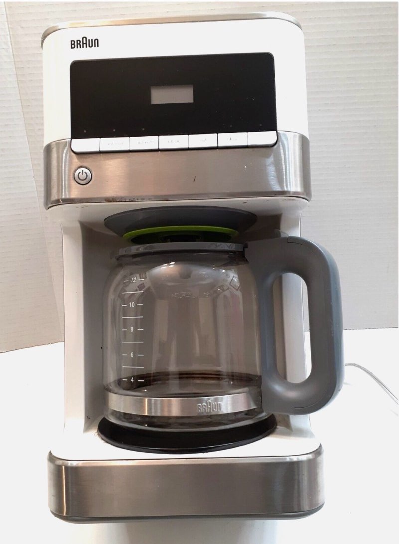 BRAUN Brew Sense 12 Cup Drip Coffee Maker 3107 White (missing parts)