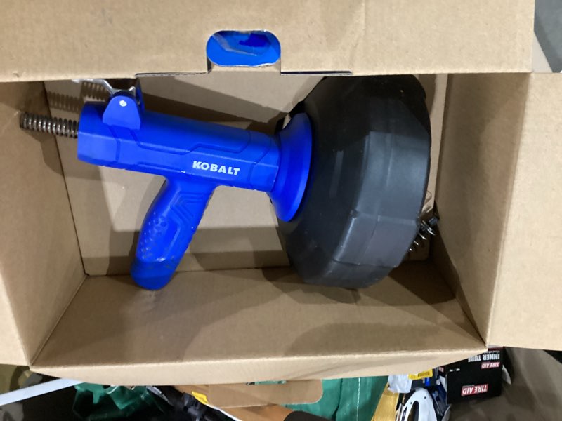 Condition photo showing As Is for kobalt 1/4-in x 25-ft high carbon wire hand auger for sink
