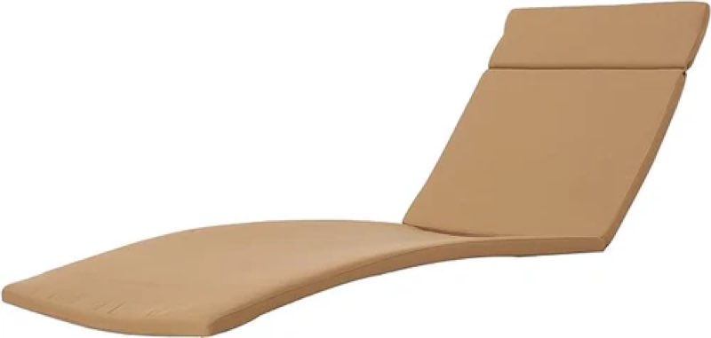 Christopher Knight Home® Car Stylish Water-Resistant Caramel Chaise Lounge Cushion For Ultimate Outdoor Comfort