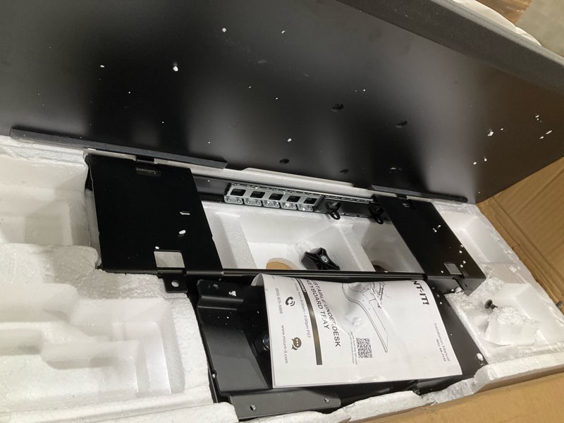 Condition photo showing As Is for Mount-It! Under Desk Computer Keyboard and Mouse Tray, Ergonomic Keyboard Drawer with Gel Wrist Pad, Black