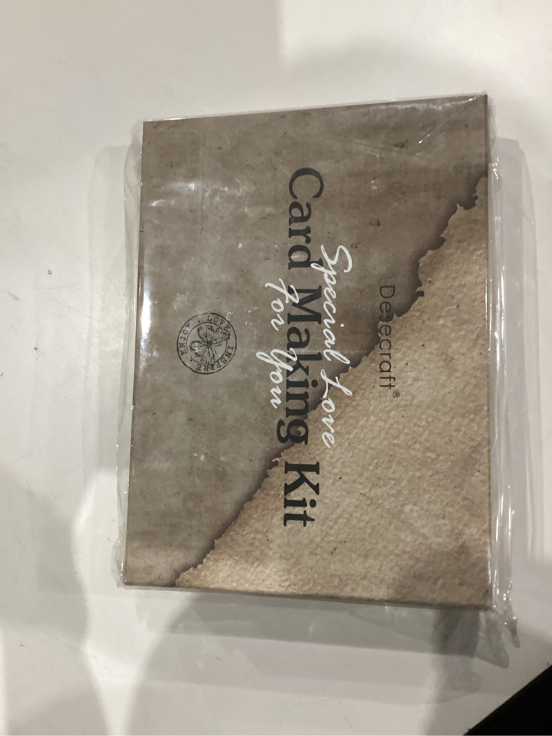 Condition photo showing New/Like New for Desecraft Vintage Rubber Stamp Set Art Stencil Ink Die Cut Sets Card Making Stamper Card Kit for Adults Women Painting