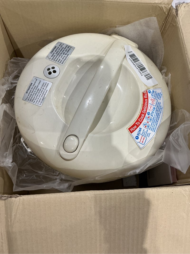 Condition photo showing As Is for zojirushi ns-rpc18fj rice cooker and warmer, 1.8-liter, tulip tulip 10-cup cooker and warmer