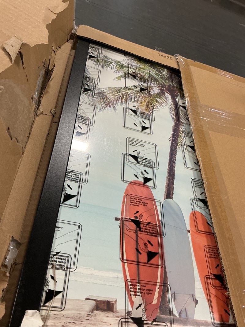 Condition photo showing Good Condition for Americanflat 14x20 Picture Frame with Polished Plexiglass - Signature Collection - Gallery-Style Frames Made of Engineered Wood - Photo Frame for Wall Display - Black 14x20 Black
