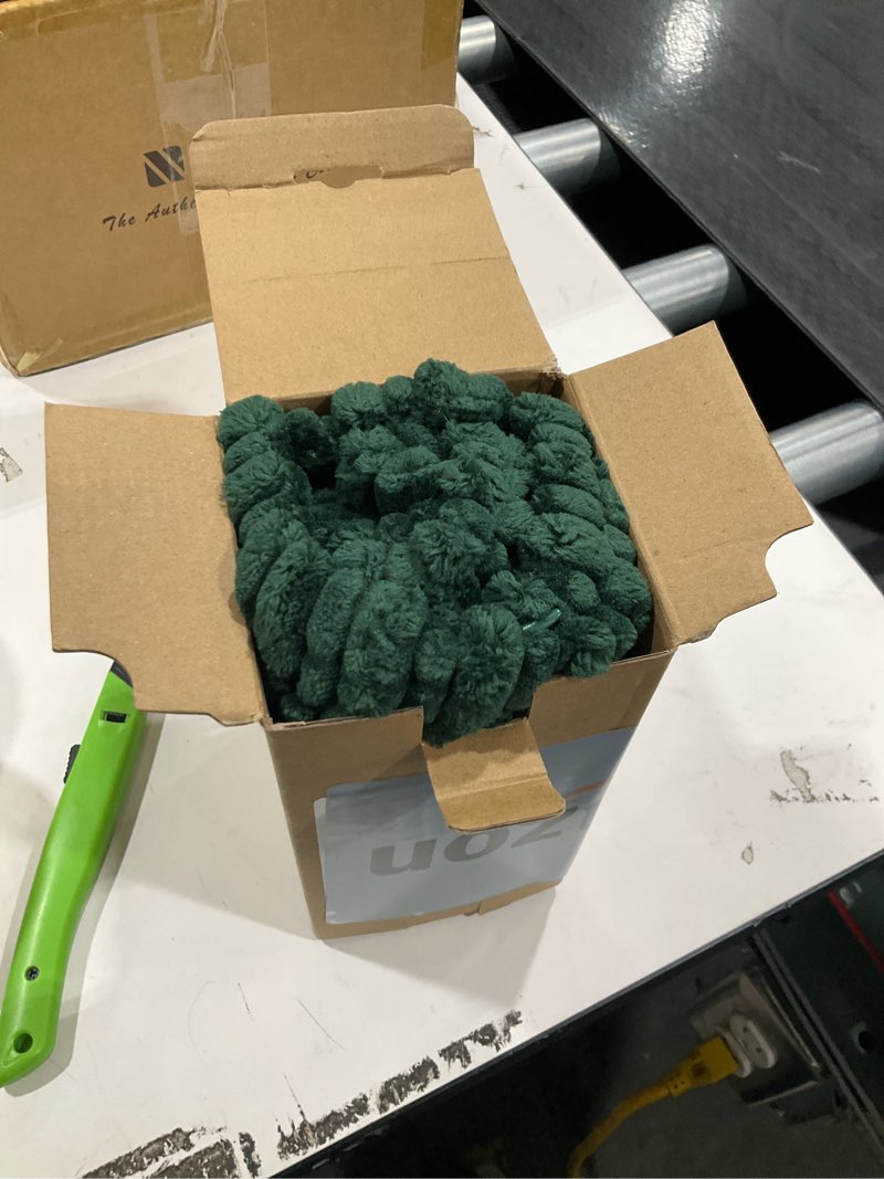 Condition photo showing As Is for UGASA 14x36 Inch Christmas Pillow Cover Pack of 1 Soft Boho Stripe Corduroy Large Long Rectangle Lumbar Cushion Case Decorative Pilowcase for Bed, Couch, Sofa, Bedroom, Living Room, Dark Green 36" x 14" (Pack of 1) Dark Green