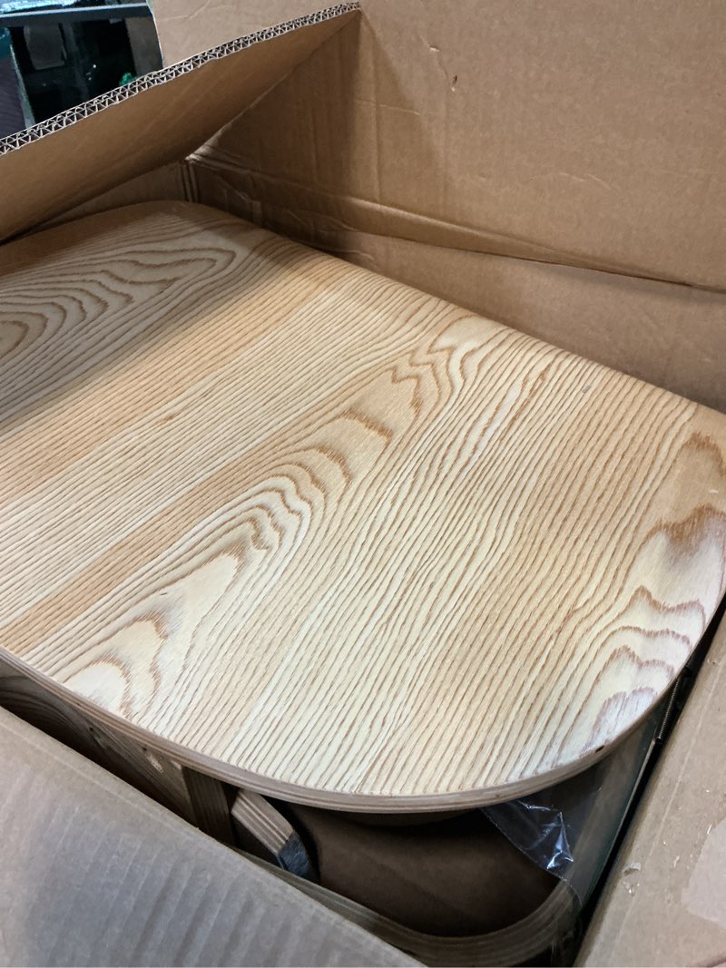 Condition photo showing As Is for modway fathom mid-century modern molded plywood kitchen and dining room chair in natural
