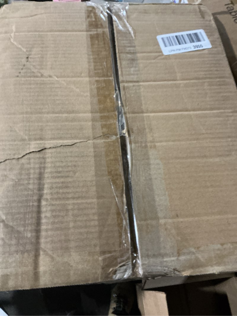 Condition photo showing Good Condition for Laundry Hamper with Rustic Brown Lid & Wheels; 96L Large Rolling Laundry Basket with Removable Oxford Liner Bag; Tall Freestanding Dirty Clothes Hamper with Side Pocket; Metal Frame Laundry Cart 17.7"L x 13.1"W x 31.5"H Beige