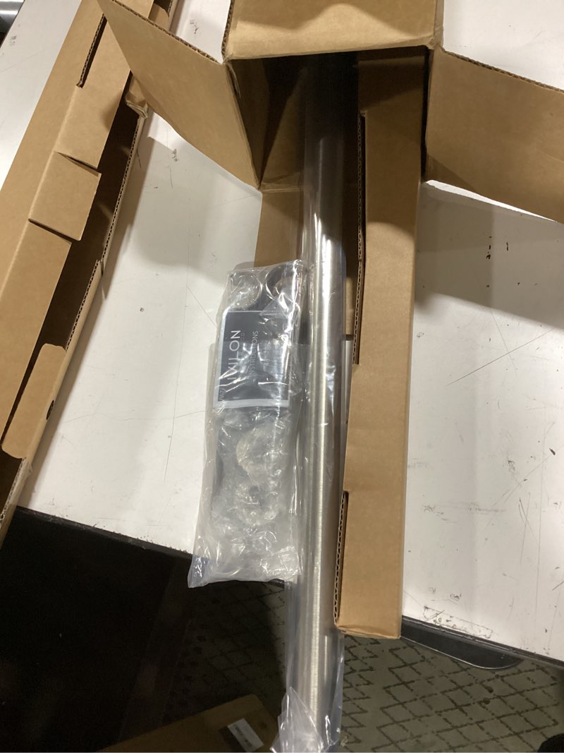 Condition photo showing Good Condition for ivilon drapery window curtain rod - end cap style design 1 inch pole. 48 to 86 inch color warm gold 48 to 86 in.