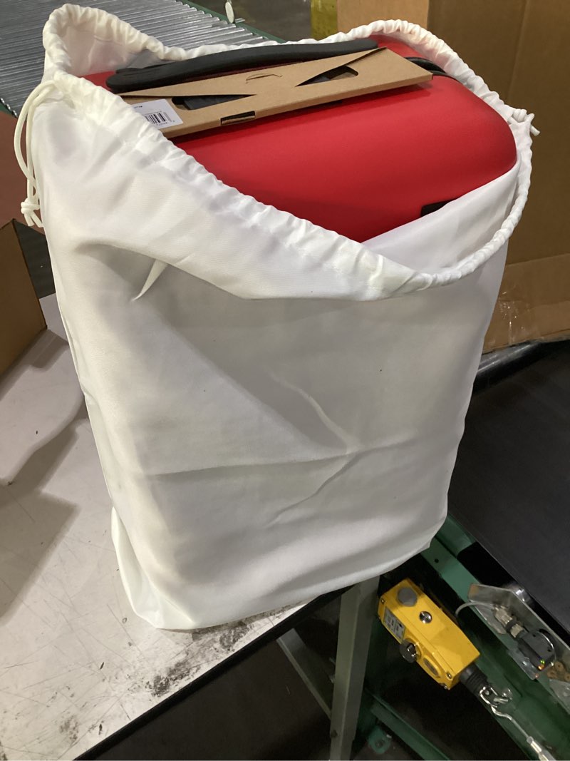 Condition photo showing New/Like New for away bigger carry-on luggage - 23-inch lightweight hardside suitcase with 360° spinner wheels, interior compression system, tsa-approved lock - cherry red cherry red bigger carry-on