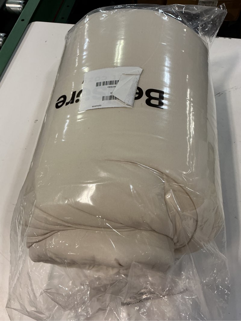 Condition photo showing Good Condition for bedsure queen comforter set, cream soft prewashed bedding for all seasons, 3 pieces gentlesoft™ bed set, 1 lightweight comforter (90"x90") and 2 pillowcases (20"x26") queen(90"x90") 06 - cream