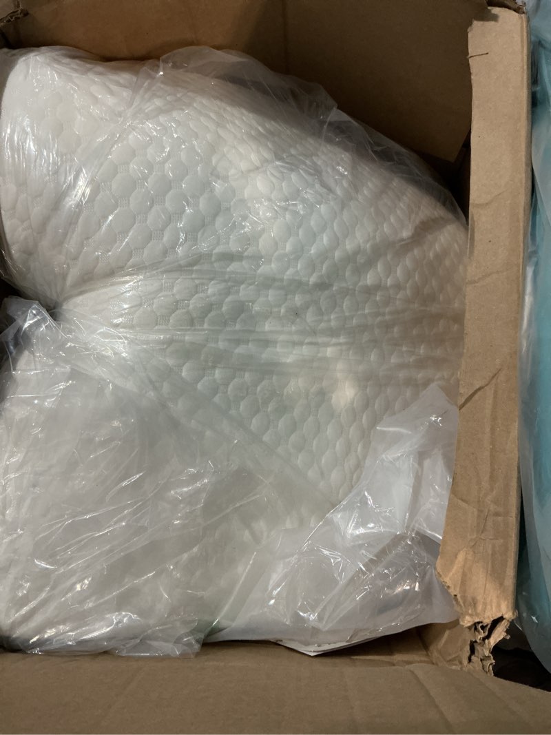 Condition photo showing As Is for 3pcs wedge pillow, orthopedic wedge pillow for acid reflux, back pain relief, cooling memory foam top, bed wedge pillows for headboard, sleeping, snoring, back support, after surgery. 24*24*12inch 3pcs