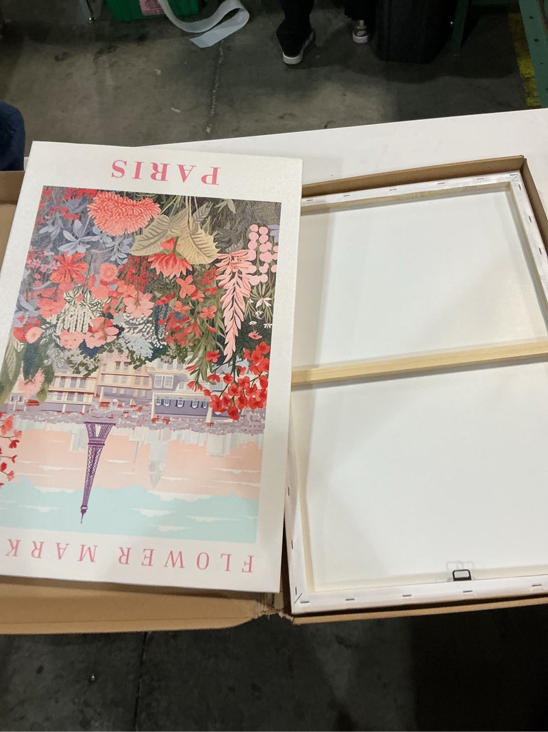 Condition photo showing Good Condition for XLARTMY Flower Market Wall Art Prints Canvas Orange and Pink Floral Paintings Colorful Botanical Travel Flower Posters for Home Decor Pictures Set of 3 for Living Room Bedroom 16x24in Flower Market ORange-1 16x24in Canvas