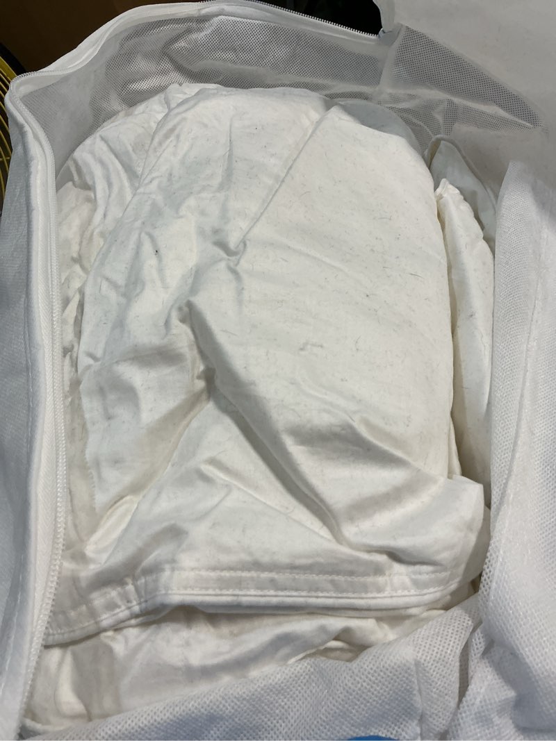 Condition photo showing As Is for quince premium down alternative duvet insert, queen, white 