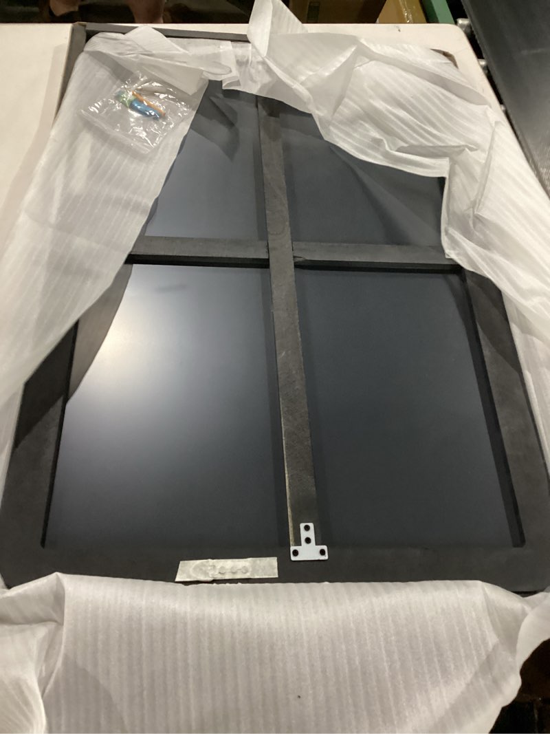 Condition photo showing New/Like New for black bathroom mirror,24 x 36 inch rectangle wall mirror with wood frame,vanity modern tempered glass mirror for bedroom,entryway,living room 36"l x 24"w black b