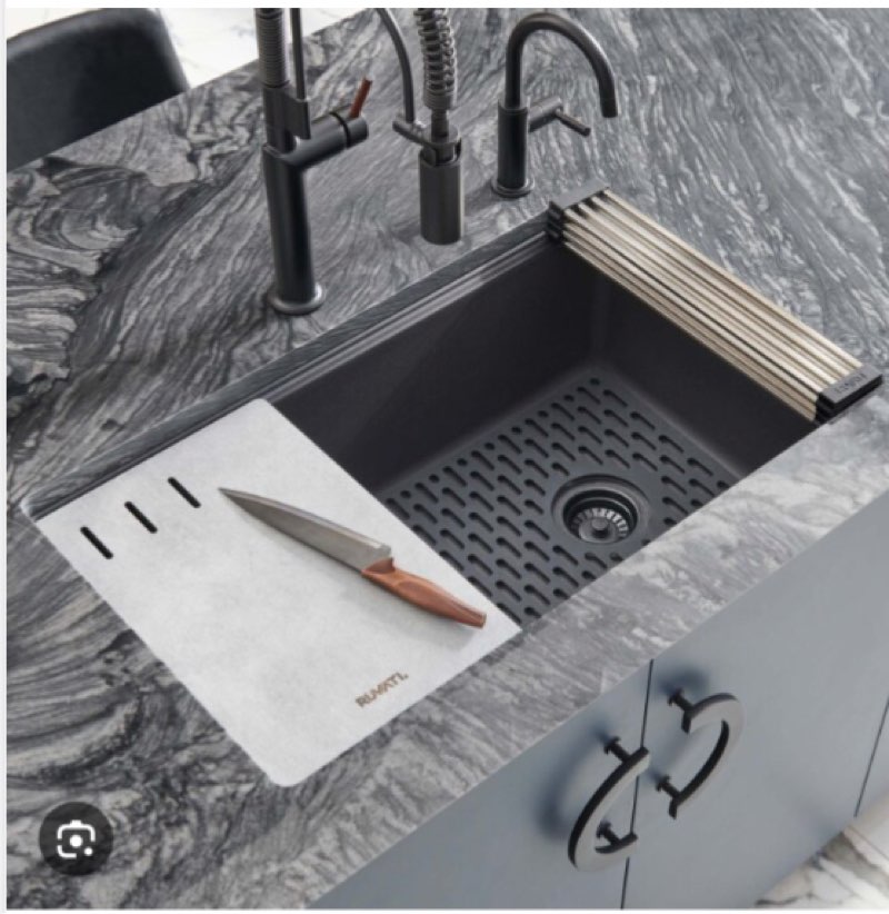 ruvati 33-inch undermount workstation granite composite kitchen sink