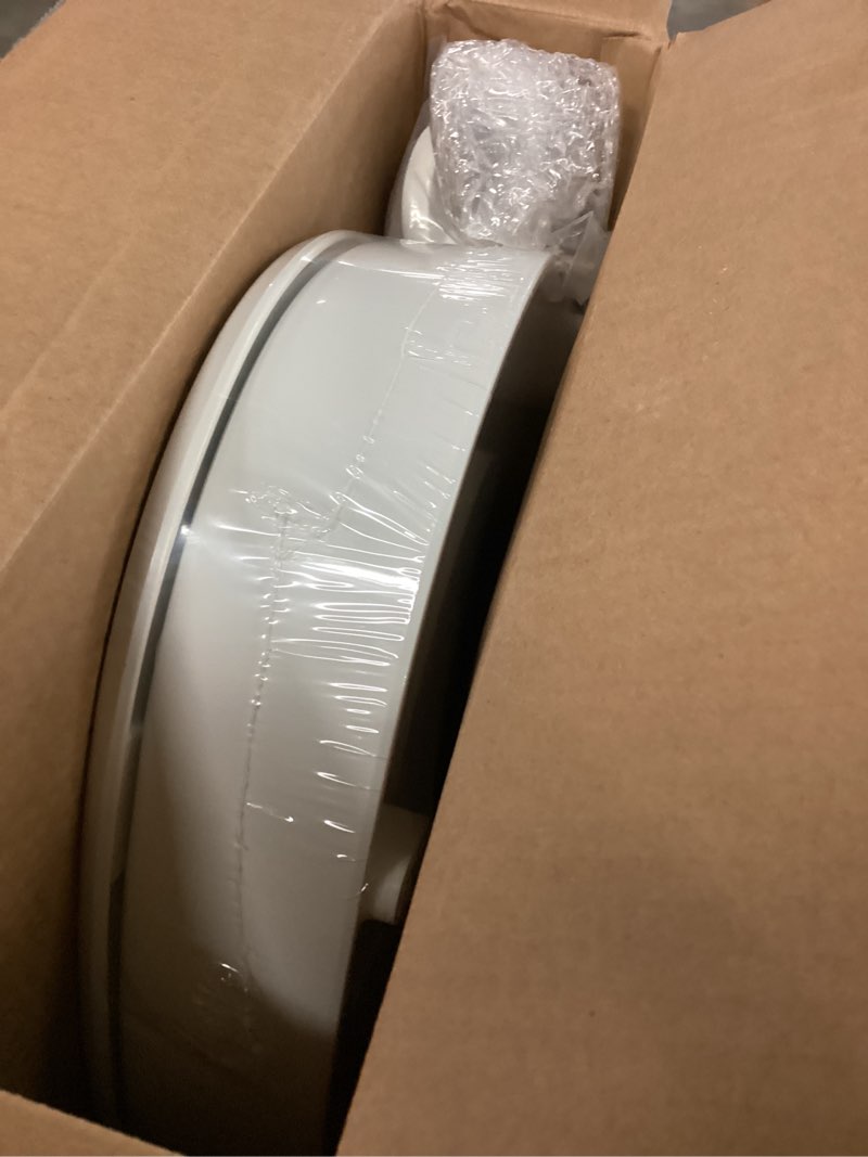 Condition photo showing Good Condition for kohler 25875-0 hyten 3" height, elevated soft close elongated toilet seat, contoured seat with grip-tight bumpers, quick-attach hardware, no slam toilet seat, white white elongated