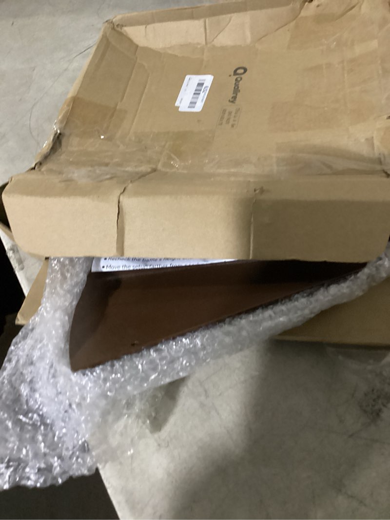 Condition photo showing As Is for qualirey 1 pack 21.5 inch metal squirrel proof baffle for 4 x 4 posts wrap around guard for bird feeder pole to deter squirrels (brown) 1 brown