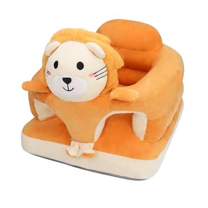 vocheer sit me up floor seat for baby chair for sitting up support seat sofa plush animal shaped baby learning to sit chair for 3-24 months girls and boys, pp cotton full filling,lion - color brown lion