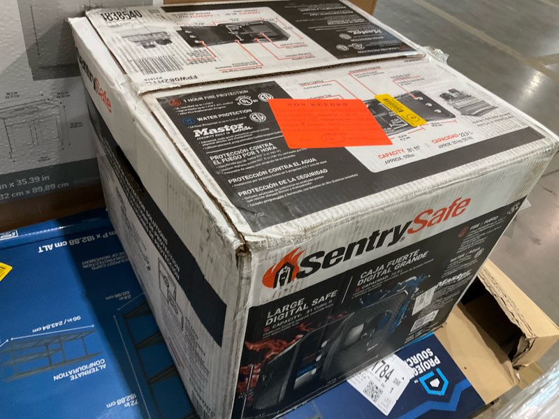 Condition photo showing As Is for sentrysafe 0.81-cu ft fireproof and waterproof floor safe with electronic/keypad lock