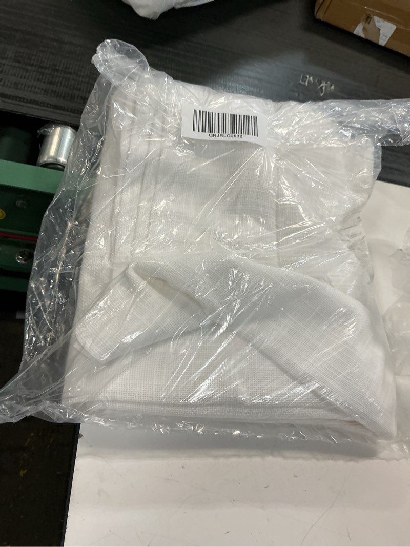 Condition photo showing Good Condition for cotton sheer curtain set (set of 2), 48x84, white