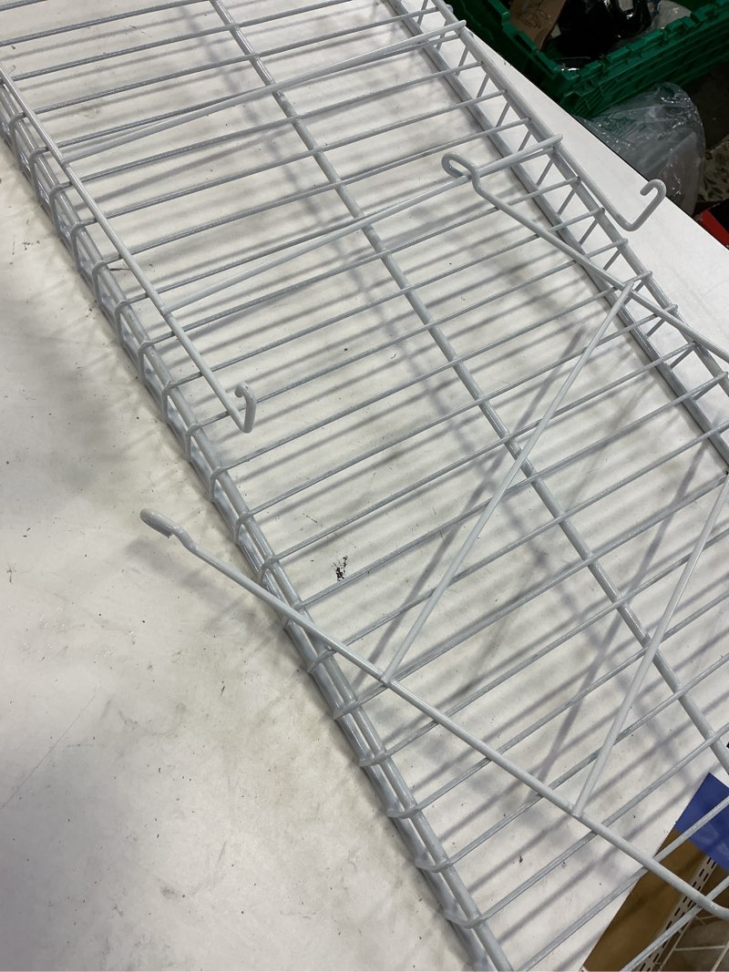 Condition photo showing Good Condition for closetmaid hanging 24-in x 13.75-in x 12-in white wire shelf unit