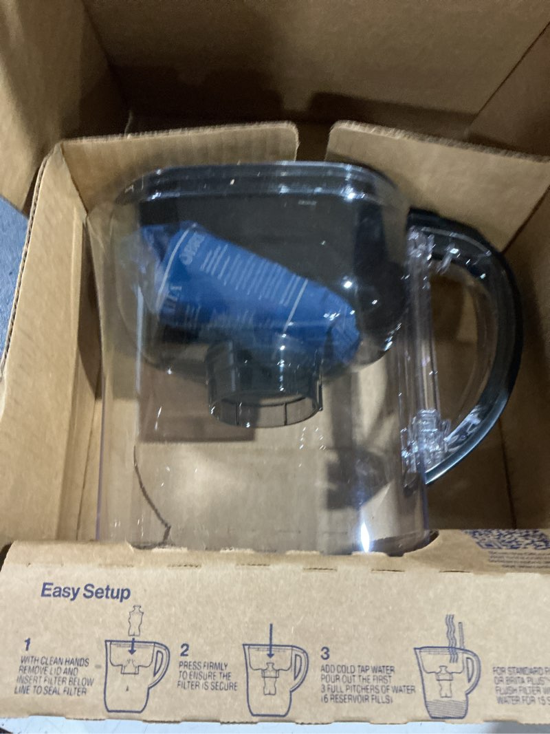 Condition photo showing Good Condition for brita small 6 cup water filter pitcher, 1 britaplus filter, metro, black (package may vary) plus black