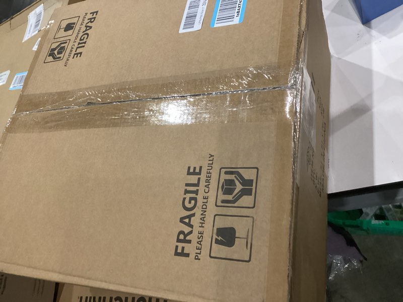 Condition photo showing New/Like New for 20 Inch Boho Caged Ceiling Fans with Lights Flush Mount, Layered Rattan Ceiling Fan with Light Remote Control with Reversible 6 Speeds for Bedroom, Nursery, Living Room, E12 Base, Indoor