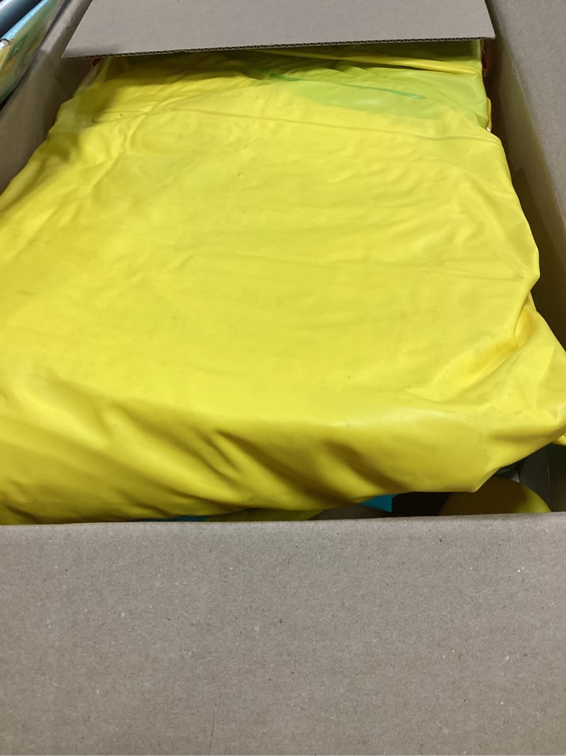 Condition photo showing As Is for intex 11' x 7.5' x 44" dinoland play center kiddie inflatable outdoor swimming pool multicolor 119" x 90" x 44"