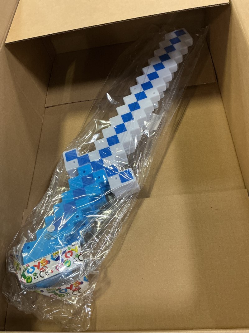 Condition photo showing Good Condition for Fun Central 2-Pack LED 24” Light-Up Blue Pixel 8-Bit Toy Swords for Kids – Flashing Light Set, Gamer Stocking Stuffers & Party Accessories 24" Blue