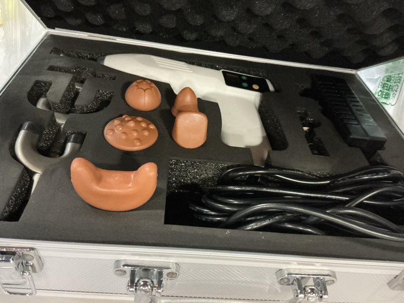 Condition photo showing Good Condition for Electric Chiropractic Massager 400N, 4 Levels Force Spine Correction Massage, 10pcs Multifuction Heads for Adjusting Chiropractic, Soothing Bones, Massage Acupuncture Points White