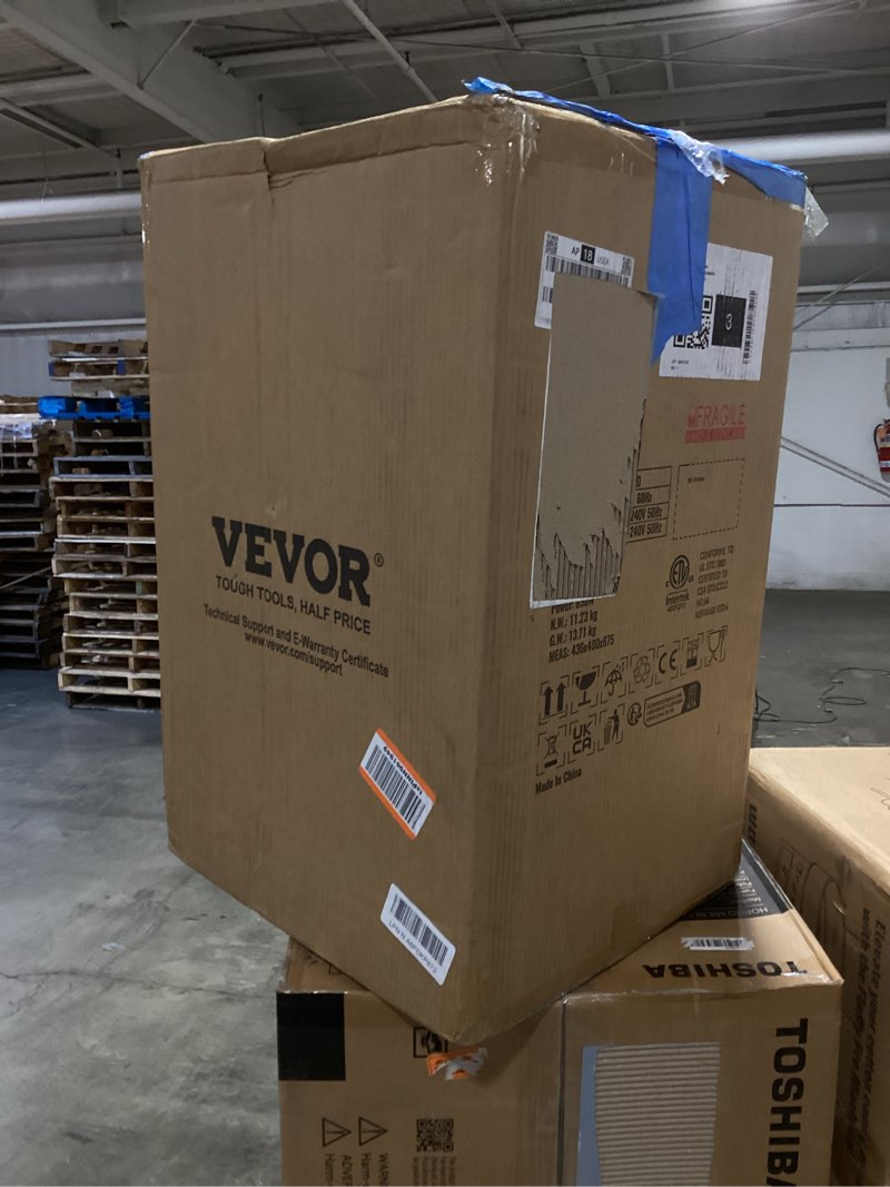 Condition photo showing As Is for vevor commercial popcorn machine, 8 oz kettle, 850 w countertop popcorn maker for 48 cups per batch, theater style popper with 3-switch control steel frame tempered glass doors 2 scoops 2 spoons, red 8oz tabletop red