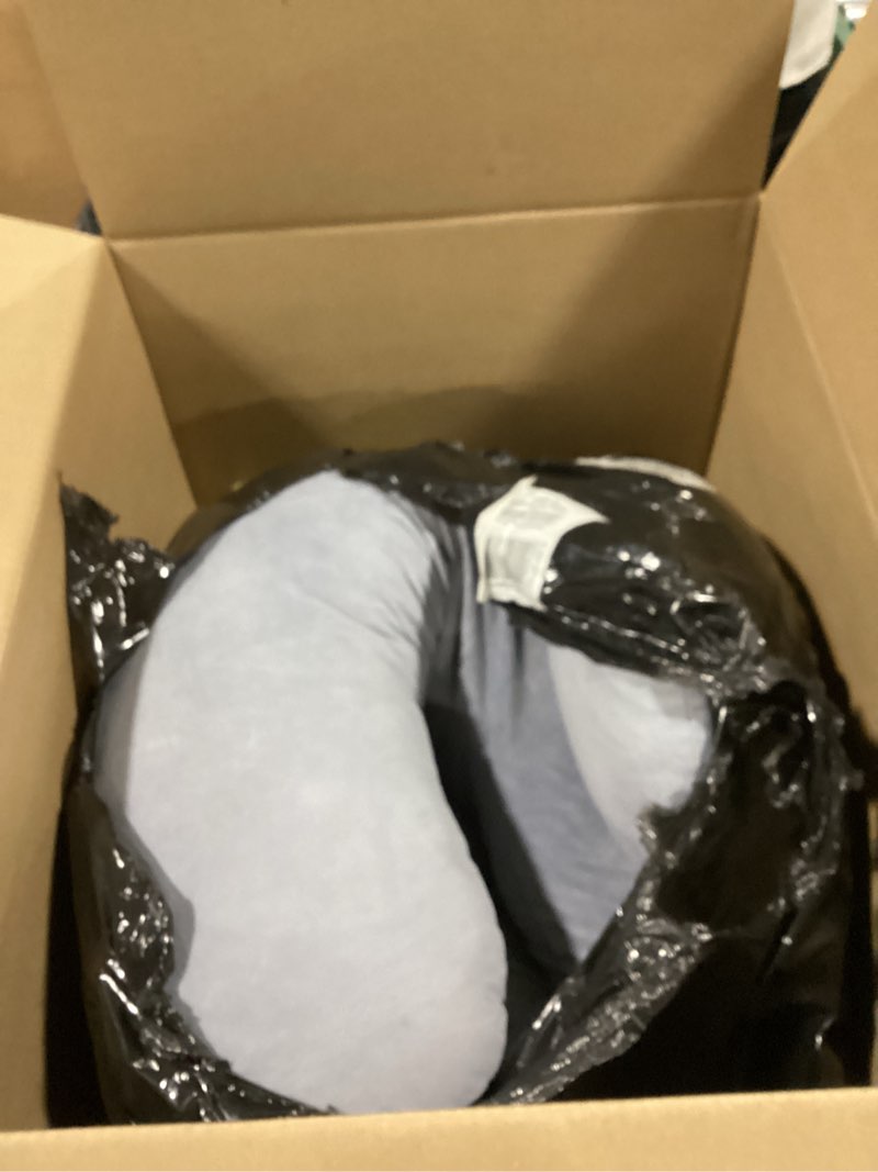 Condition photo showing As Is for moon park pregnancy pillows for sleeping - 57 inch u shaped full body maternity pillow with removable cover - support for back, legs, belly, hips - pregnancy pillow for women - grey grey velvet cover - 57 inch