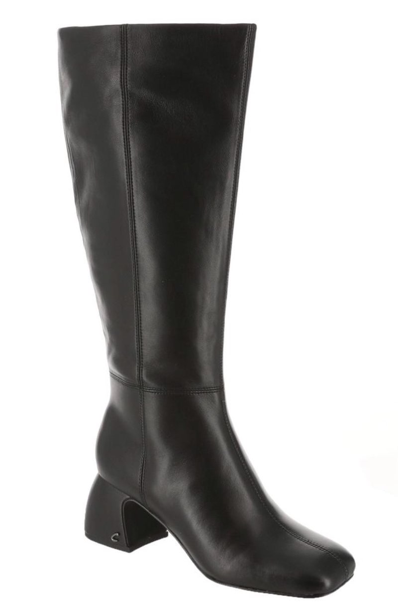 circus ny by sam edelman women's oaklyn knee high boot black leather wide calf 8 medium