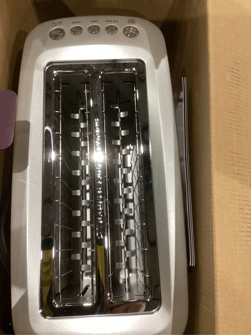Condition photo showing As Is for Breville BTA830XL Die-Cast Long Slot Smart Toaster, 4 Slice, Brushed Stainless Steel
