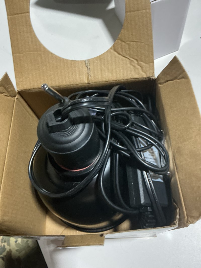 Condition photo showing As Is for LUCKY HERP Reptile Light Fixture with Dimming Thermostat & Timer, Aluminum 5.5inch Deep Dome Reptile Lamp Fixture, Heat Lamp Fixture for UVB Bulb Basking Heat Bulb, Max 100W Single Dome With Thermostat 5.5 Inch