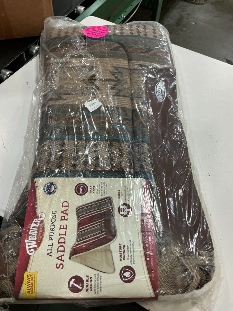 Condition photo showing New/Like New for weaver equinesaddle pad 32" l x 32" w, 1" thick santa fe-beige/brown