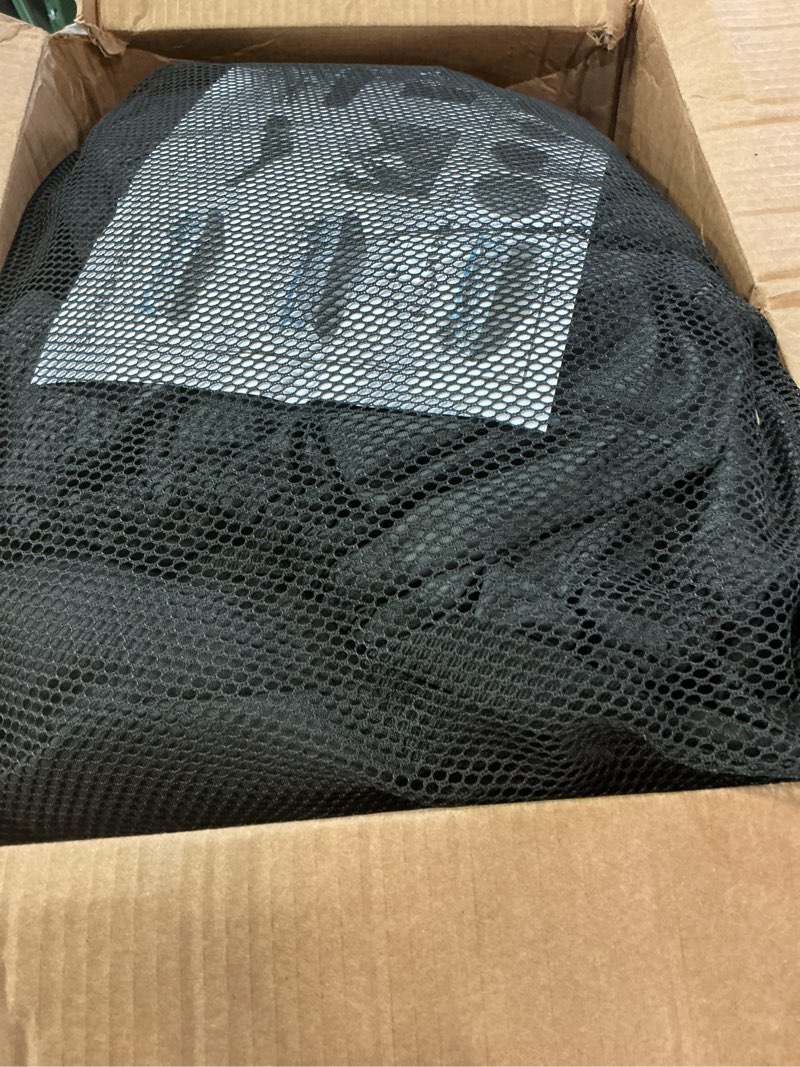 Condition photo showing As Is for mancro boat cover, 17-19ft waterproof trailerable boat cover, heavy duty uv resistant marine grade outboard cover compatible for bass boat, fits bayliner tri-hull v-hull fishing runabout boat, black black length:17'-19' beam width: up to 96"