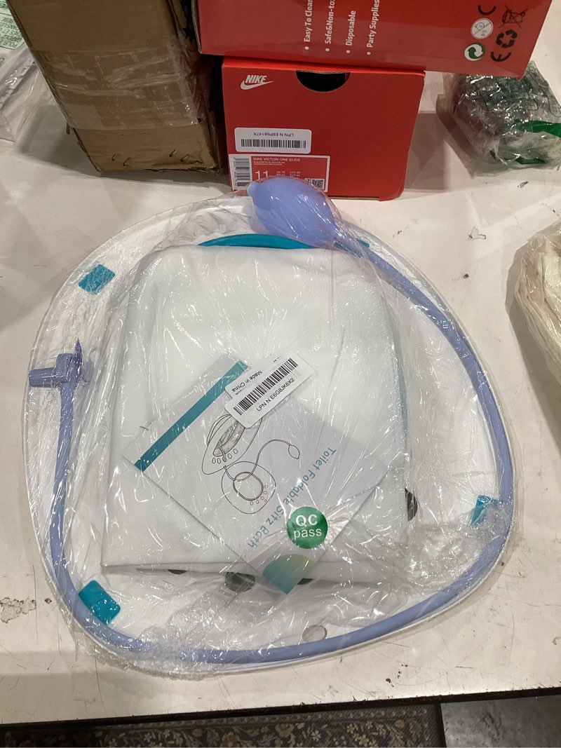 Condition photo showing Good Condition for sitz bath for toilet seat with hand massage flusher - foldable sitz bath for hemorrhoids and postpartum care, designed for perineum soaking, hemorrhoid, and anal inflammation treatment