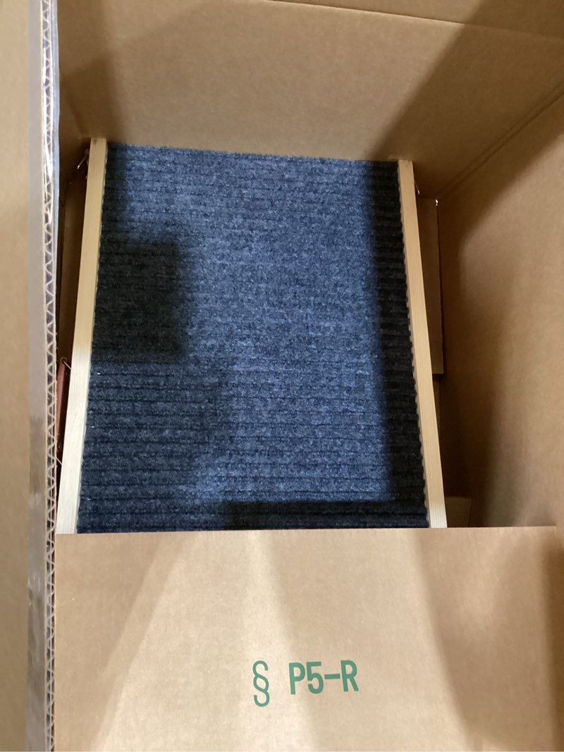 Condition photo showing Good Condition for folding dog ramp safety, wooden adjustable height pet ramps, potable dog steps with non-slip traction mat, dog step for bed, dogs stairs for suv car, couch, safe, height bed 55.12 inch long