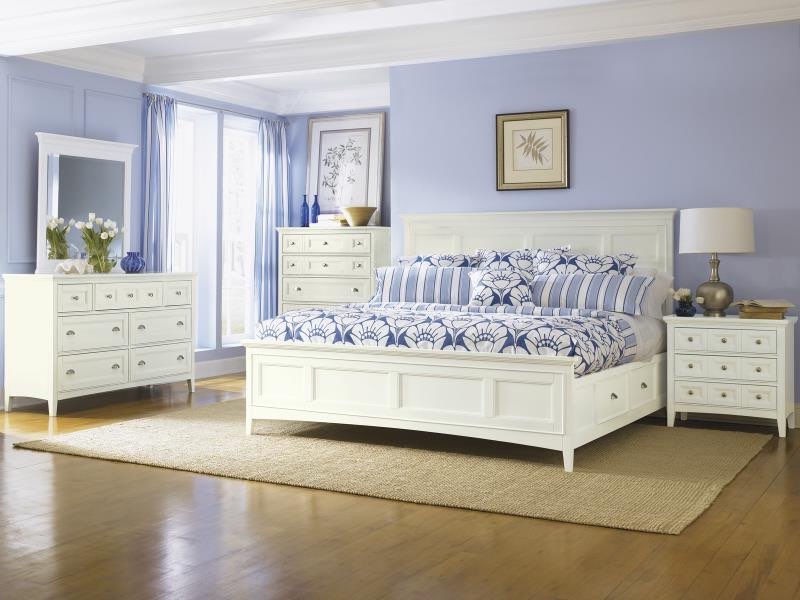 ((Incomplete Only footboard ))B1475-64 - Complete King Panel Bed with Regular Rails