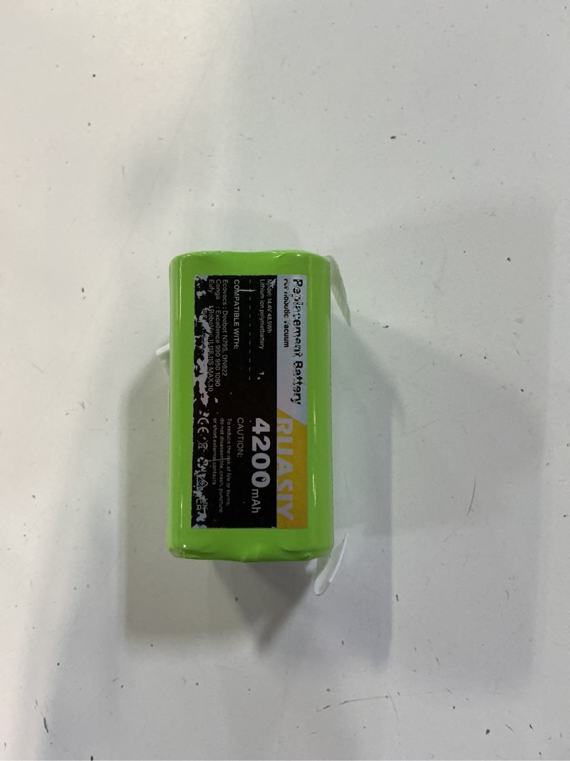 Condition photo showing As Is for 14.4v vacuum robot battery replacement: for eufy robovac 11s 11 30c 30 25c 15c 15t g30 g20-4200mah vacuum batteries for ecovacs deebot n79 n79w n79w dn622, shark ion rv750, goovi, amarey, coredy etc 4200 milliamps