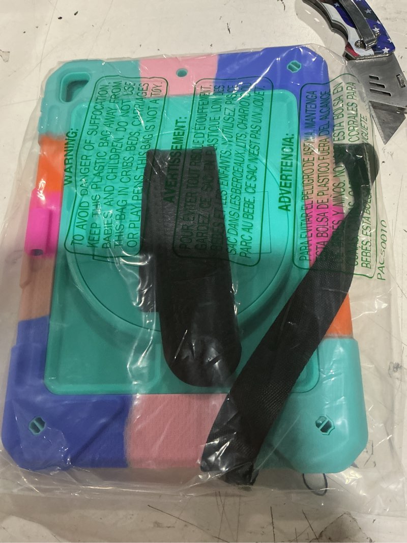 Condition photo showing Good Condition for ltrop protective cover case for ipad 6th/ 5th generation & ipad air 2 case, ipad 9.7 inch case with shoulder strap pen holder swivel stand, aqua teal