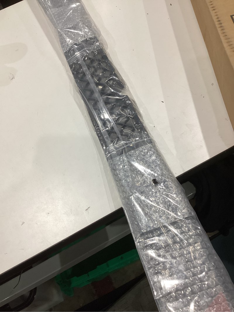 Condition photo showing As Is for fit 2025 2026 tesla model y juniper accessories front grill mesh grille grid inserts air inlet vent grille cover replacement with removable mesh (abs bright black, upgrade detachable version) 2025 new my juniper(glossy black)